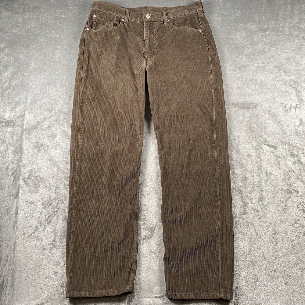 Levis Pants Mens Size 33x32 (fit 38x31) Brown 565 Corduroy Loose Straight Skater